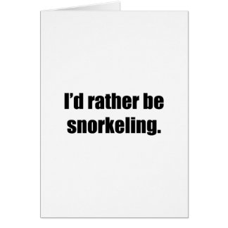 Je naviguerais au schnorchel plutôt