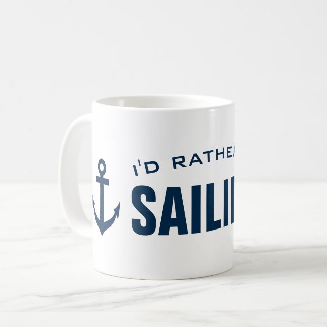 Je naviguerais plutôt la tasse de café nautique (Devant gauche)