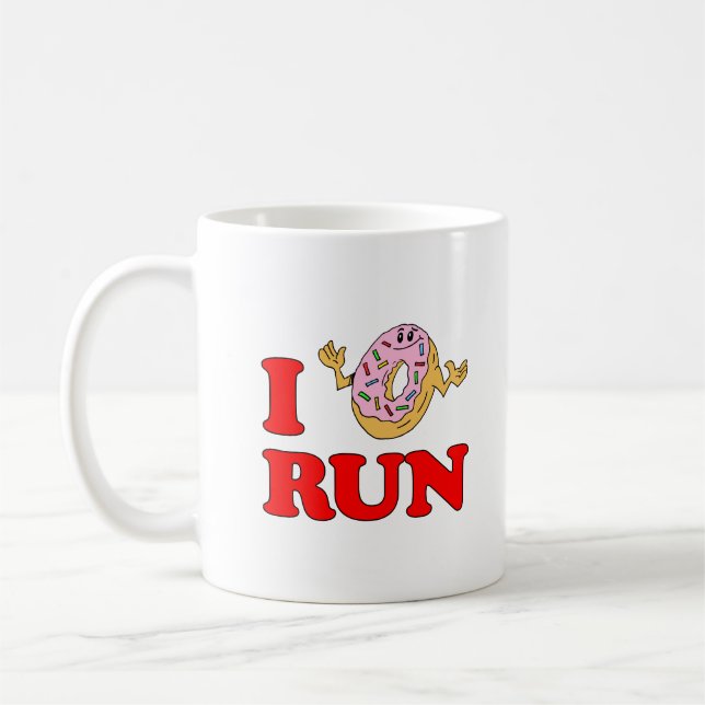 Je Ne Coure Pas (Doughnut) De Mug Drôle (Gauche)