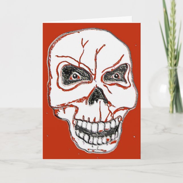 Je ne peux pas m'empêcher de sourire crâne Carte S (Devant)
