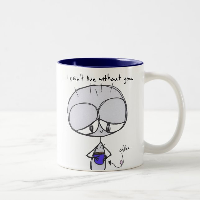 je ne peux pas vivre sans vous - tasse (Droit)