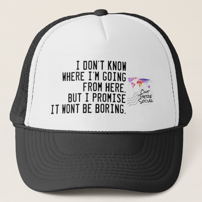 Je ne sais pas où je suis casquette allant de (Devant)