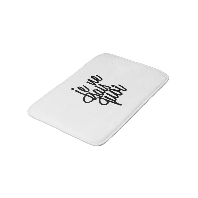 "Je Ne Sais Quoi" French Quote Bath Mat (Angled)