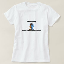 Je ne suis pas en train de discuter de T-shirt