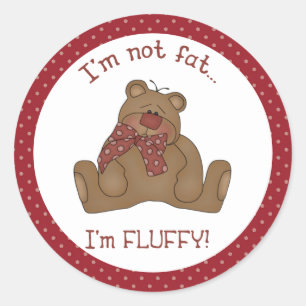 Je ne suis pas gros Je suis un Autocollant Fluffy 