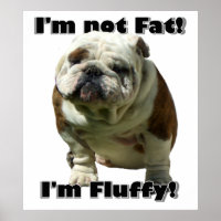 Je ne suis pas grosse affiche de bulldog