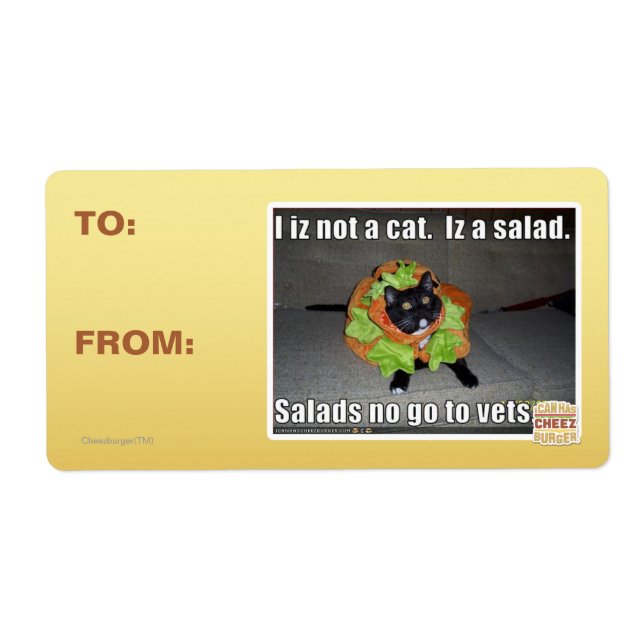Je ne suis pas un chat. Iz une salade. (Devant)