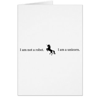 Je ne suis pas un robot. Je suis un Unicorn.