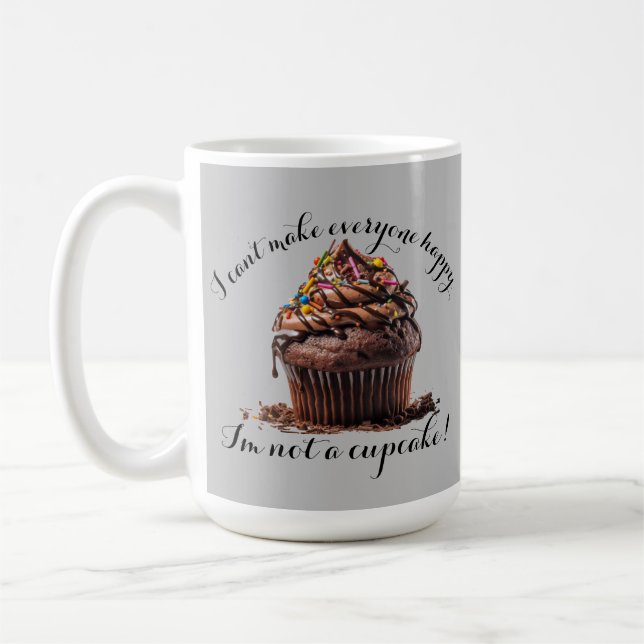 Je ne suis pas une Mug de Café Cupcake (Gauche)