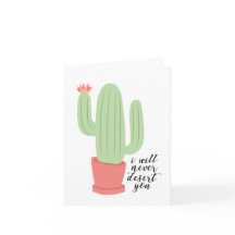 Je Ne Vous Désert Jamais Cactus Carte De Voeux