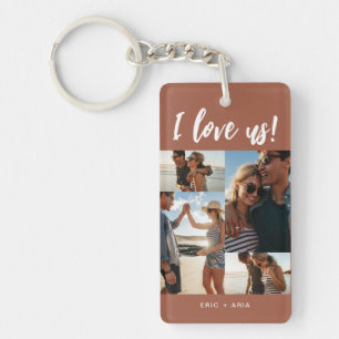 Je nous aime Script Names Photo Collage Terracotta