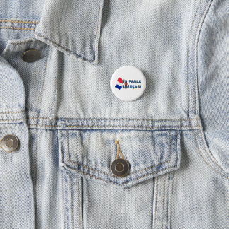 Je parle français 1 inch round button
