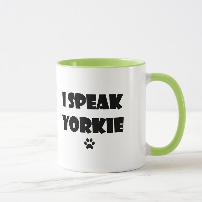 Je parle la tasse de Yorkie (Droite)