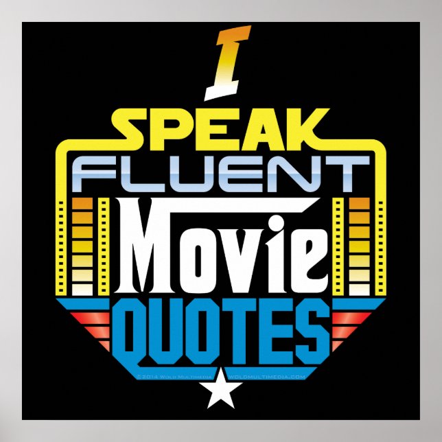 Je parle poster Citations de films fluents (Devant)
