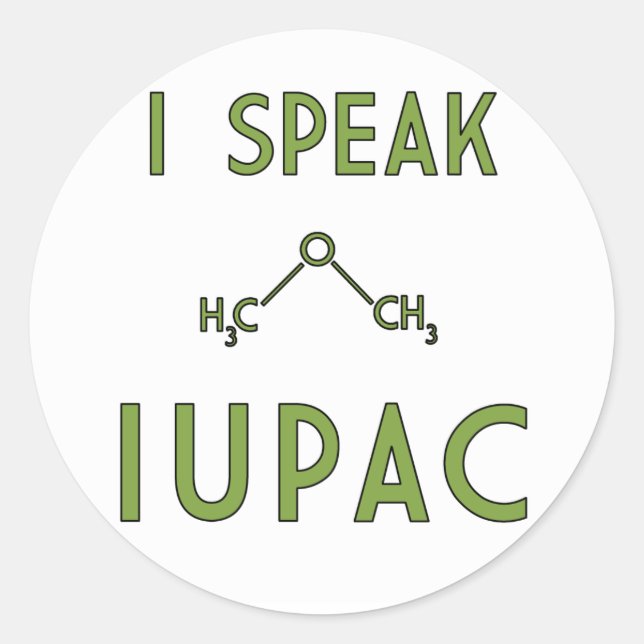 Je parle Sticker IUPAC (Devant)