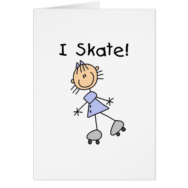 Je patine patineur de rouleau de fille (Devant)