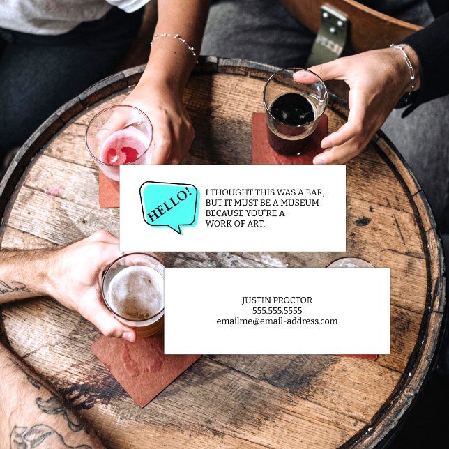 Je Pensais Qu'Il S'Agissait D'Une Carte D'Appel De (Hello! single and dating calling card.)