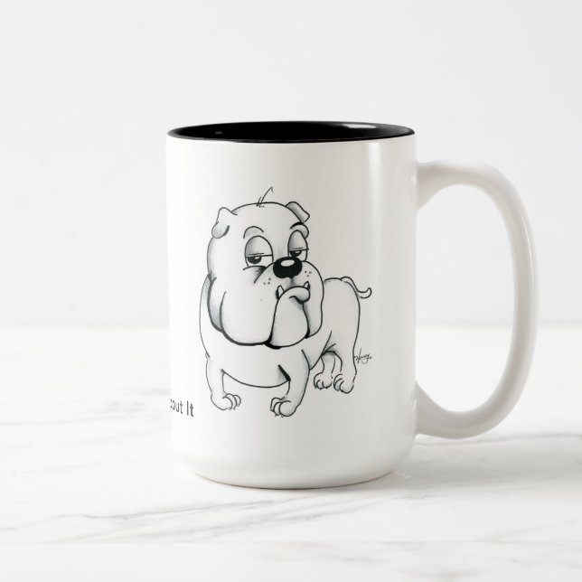 Je pense cela la tasse de café de bouledogue (Droit)