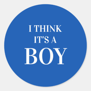 Je pense que c'est un garçon   Stickers baby showe