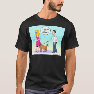 Je Pense Qu'Il T'Aime Les T-shirts De Bande Dessin