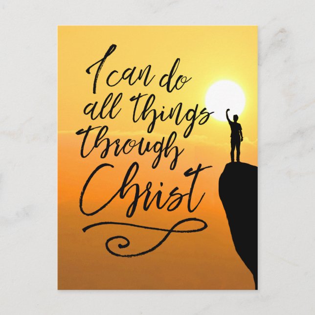 Je Peux Faire Tout Par La Carte Postale Christ (Devant)