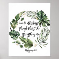 Je Peux Faire Tout, Philippiens 4:13 Poster