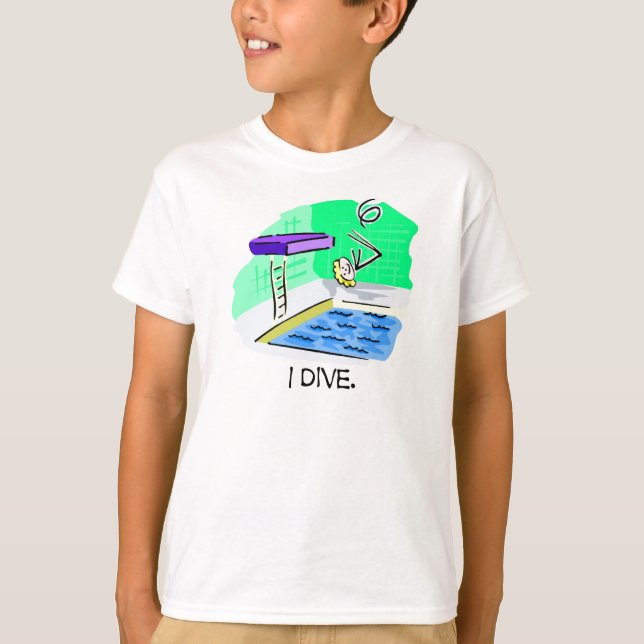 Je plonge chiffre élevé T-shirts de bâton de (Devant)