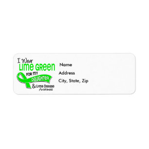 Je porte la maladie de Lyme de fille du vert de