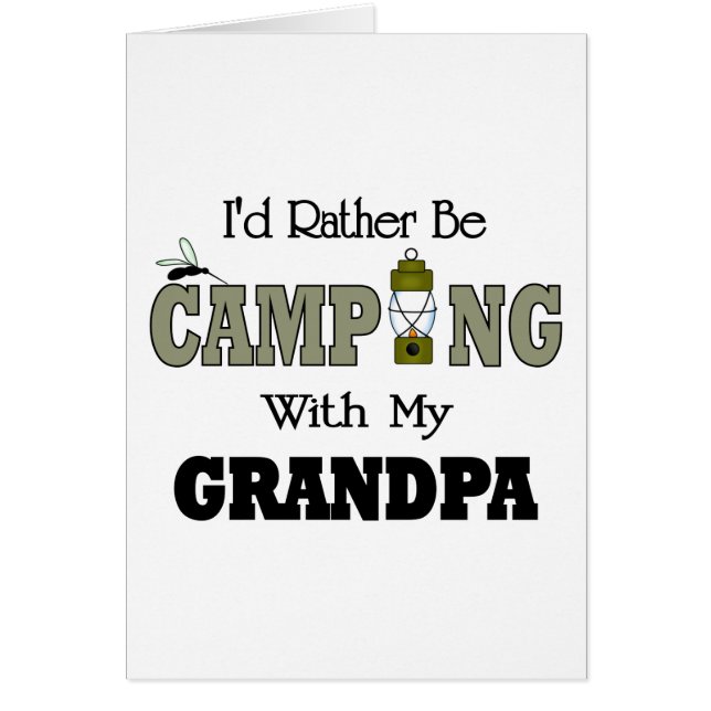 Je préfère être en camping avec grand-père (Devant)