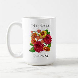 Je préfère jardiner ! Jolie Mug de café fleuri
