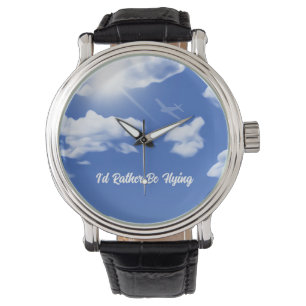 "Je préfère voler" Avion Montre Hommes Femmes Enfa