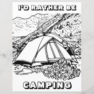 Je Préférerais Camping Carte de Coloriage Thématiq