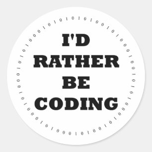 Je préférerais coder des autocollants