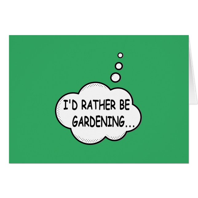 Je préférerais être vert jardinage (Devant horizontal)