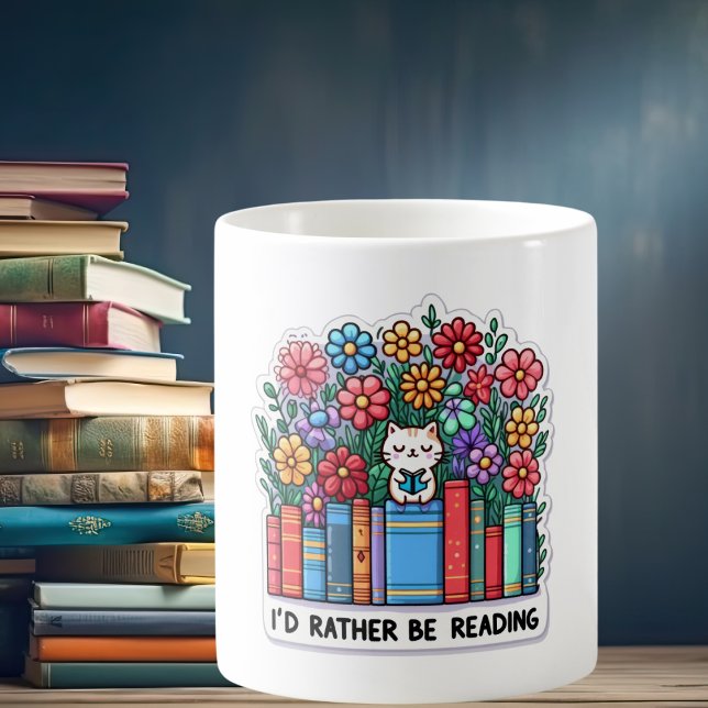 Je préférerais lire Cat Coffee Mug (Créateur téléchargé)