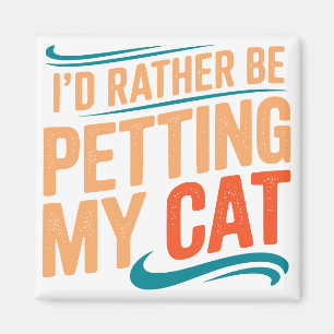 Je préférerais peindre mon chat amusant aimant de 