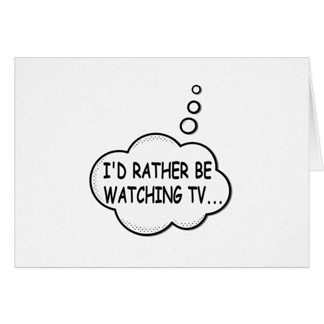 Je préférerais regarder la télévision (Devant horizontal)