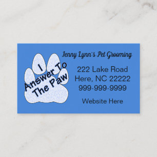 Je Réponds À La Paw Sur Cartes de visite Paw