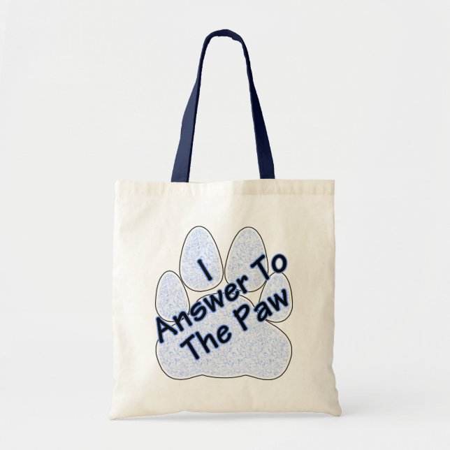 Je Réponds À La Paw Sur Le Sac fourre-tout Paw (Devant)