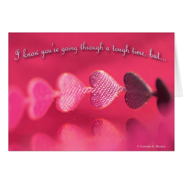 Je sais que vous passez par un moment difficile, (Devant horizontal)