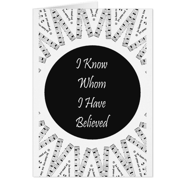 Je sais qui j'ai cru (Devant)