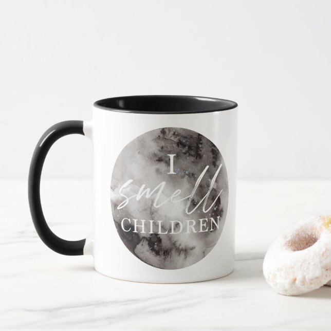 Je sens des enfants Halloween Mug pour enseignant, (Avec donut)