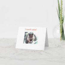 "Je sens le gâteau !" Carte d'anniversaire du nez 