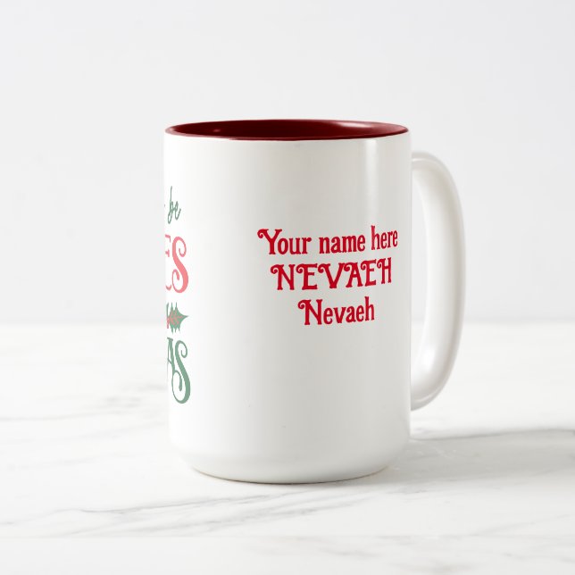 je serai gnomes pour Noël Mug personnel (Devant droit)