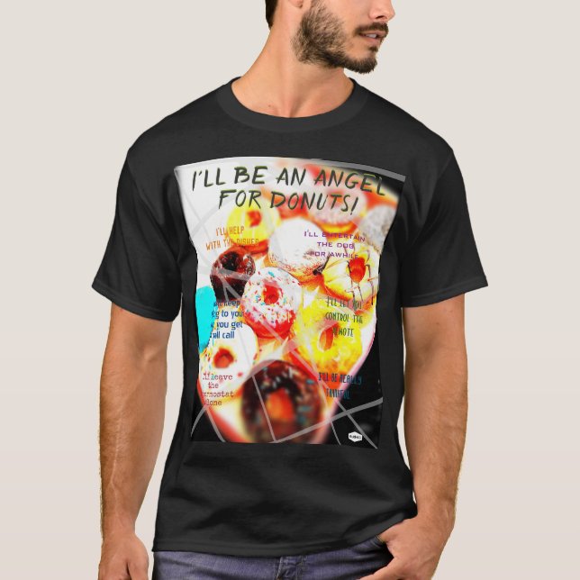 Je serai un ange pour les beignets - T-shirt HAMbW (Devant)