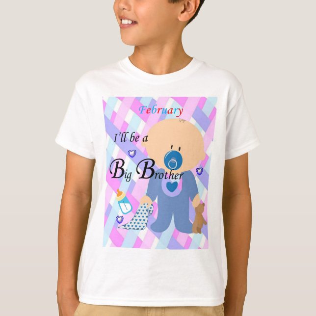 Je serai un T-shirt Big Brother, Février Boys (Devant)