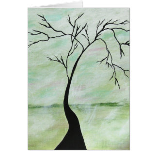 Je seul ai attendu l'arbre tordu d'art abstrait de