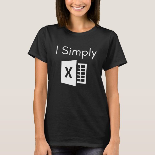 Je Simplement Excel Comptable Drôle T-shirt (Devant)