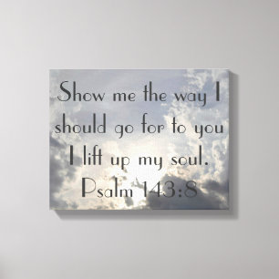 Je soulève ma toile enveloppée par vers de bible
