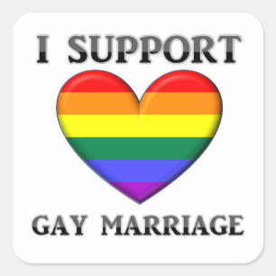 Je soutiens des autocollants de mariage homosexuel